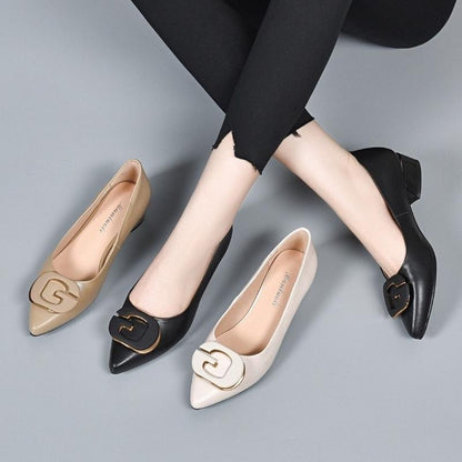 F4191 Low-heeled Comfortable Leather Shoes【Buy 2 Get Free Shipping】