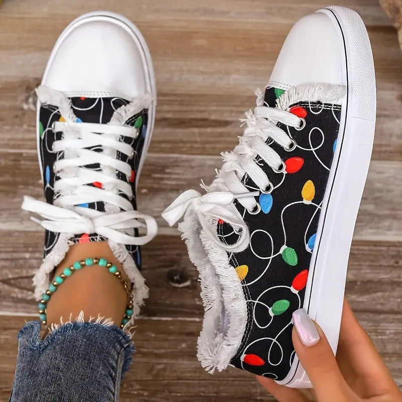 Women's Lace Up Trainers Casual Shoes