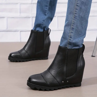 Women's Retro Wedge Ankle Boots