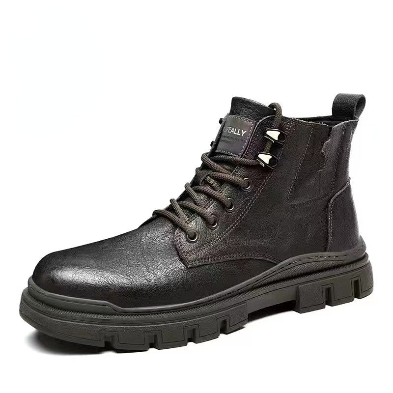 Men's High Top Comfortable Non-slip Soft Surface Business Martin Boots