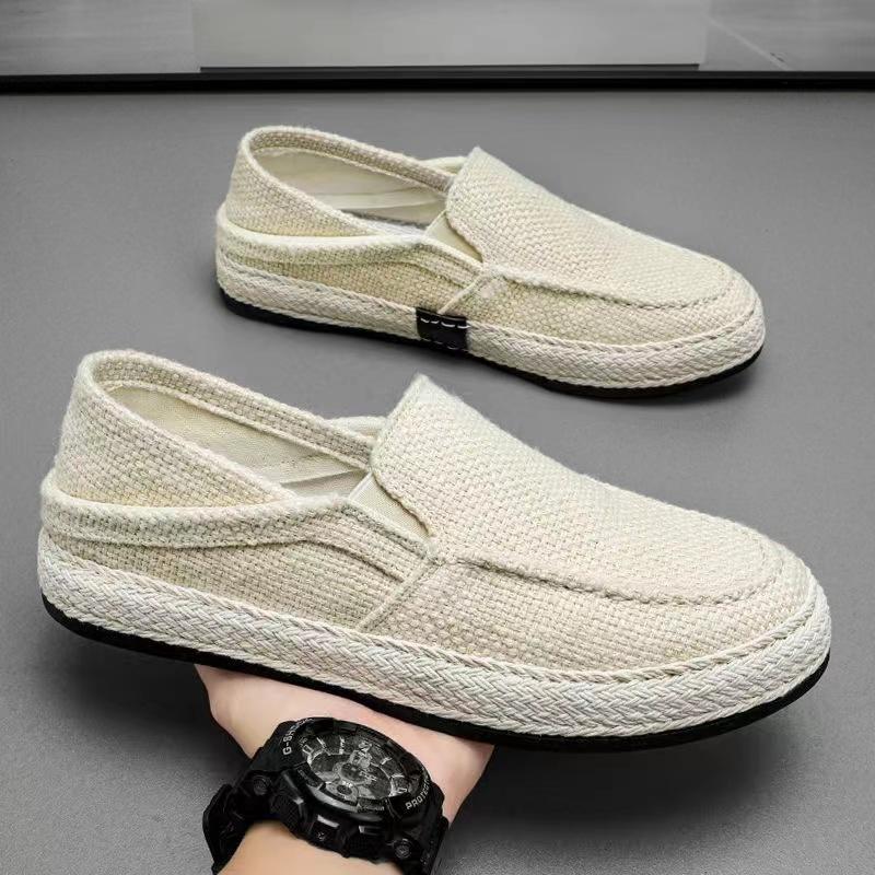 Spring Men's Linen Breathable Casual Driving Shoes