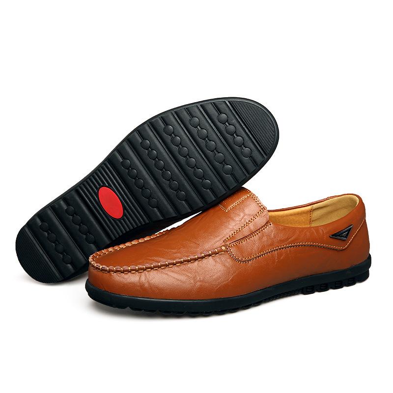 Men's Casual Leather Breathable Soft Sole Leather Shoes