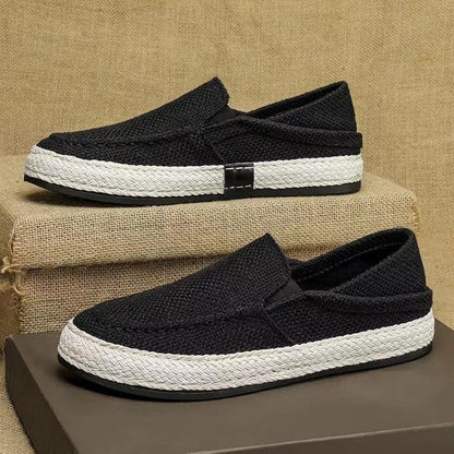 Spring Men's Linen Breathable Casual Driving Shoes