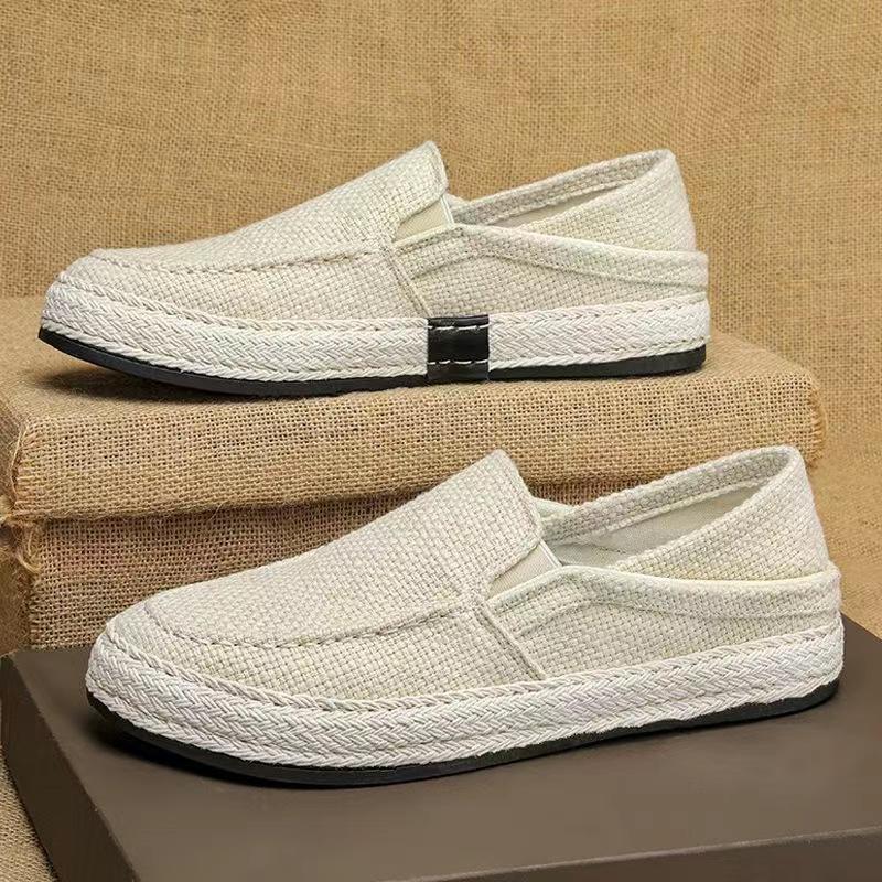 Spring Men's Linen Breathable Casual Driving Shoes