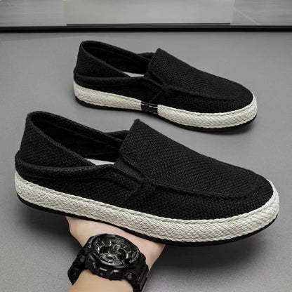 Spring Men's Linen Breathable Casual Driving Shoes