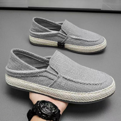 Spring Men's Linen Breathable Casual Driving Shoes