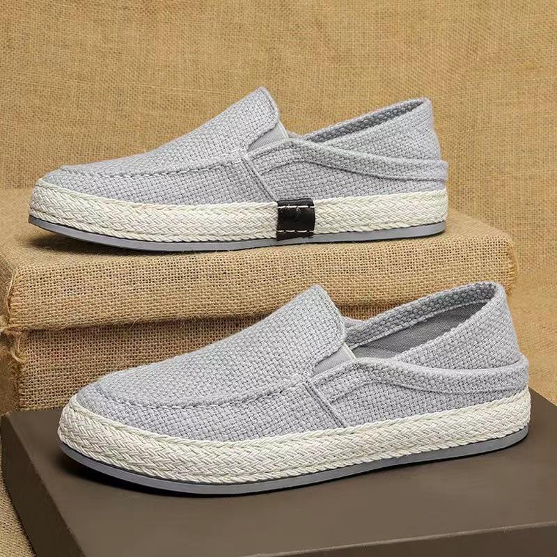 Spring Men's Linen Breathable Casual Driving Shoes