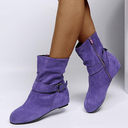 Winter Round Toe Low Cut Fashion Boots