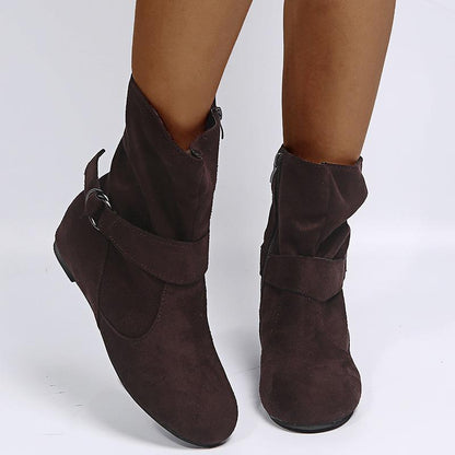 Winter Round Toe Low Cut Fashion Boots