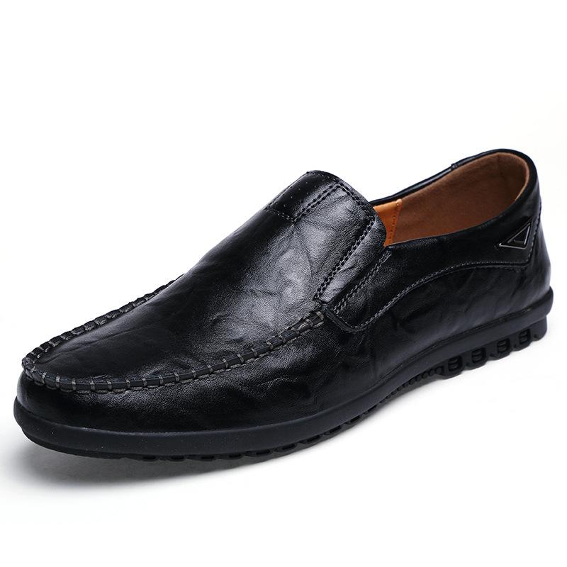 Men's Casual Leather Breathable Soft Sole Leather Shoes