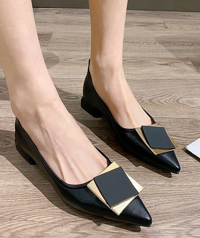 Trendy Pointed Toe Pumps Femininity Black High Heel Work Shoes