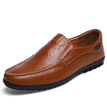 Men's Casual Leather Breathable Soft Sole Leather Shoes