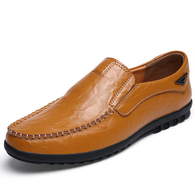 Men's Casual Leather Breathable Soft Sole Leather Shoes