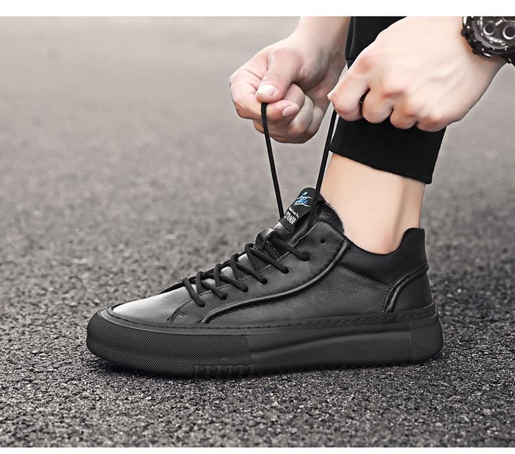 Men's Casual Sports Waterproof Work Leather Shoes