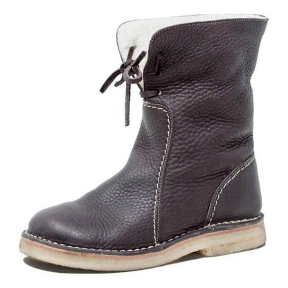 Vintage Buttery-soft Waterproof Wool Lining Boots