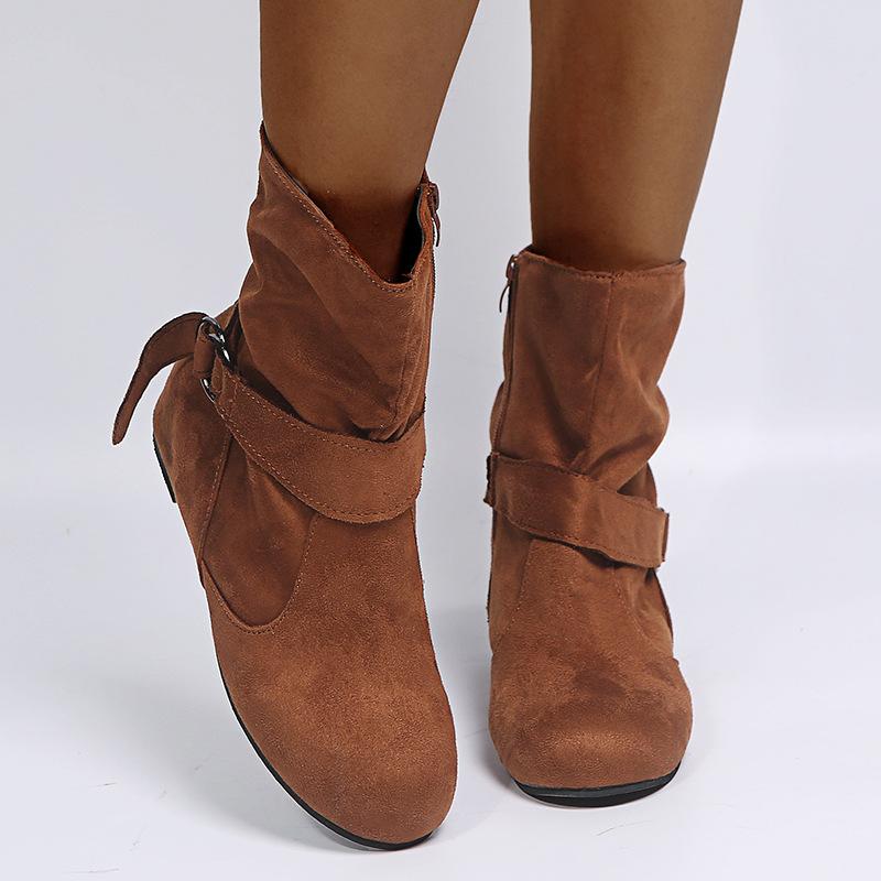 Winter Round Toe Low Cut Fashion Boots