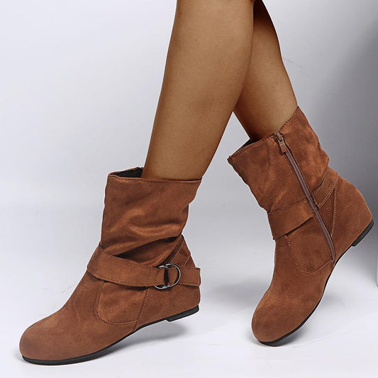 Winter Round Toe Low Cut Fashion Boots