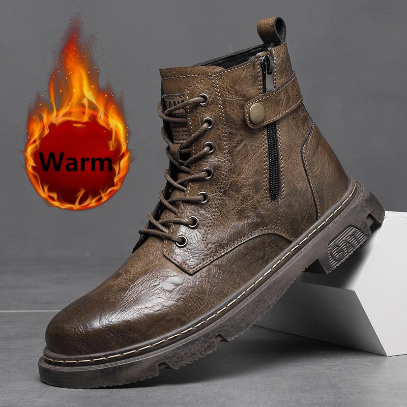 Winter Men's Boots Thickened Non-slip Casual Snow Boots