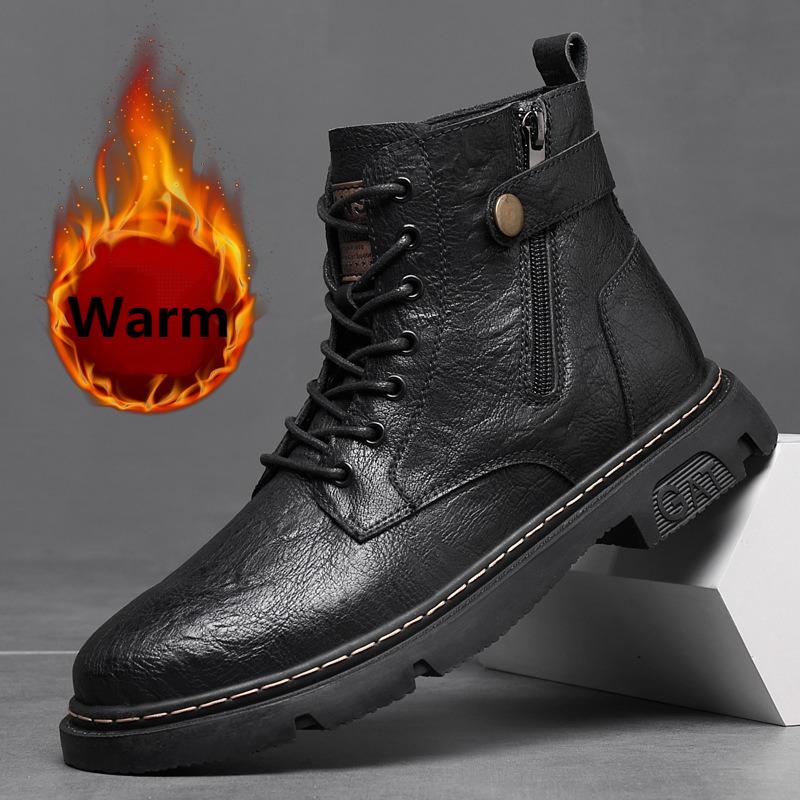 Winter Men's Boots Thickened Non-slip Casual Snow Boots